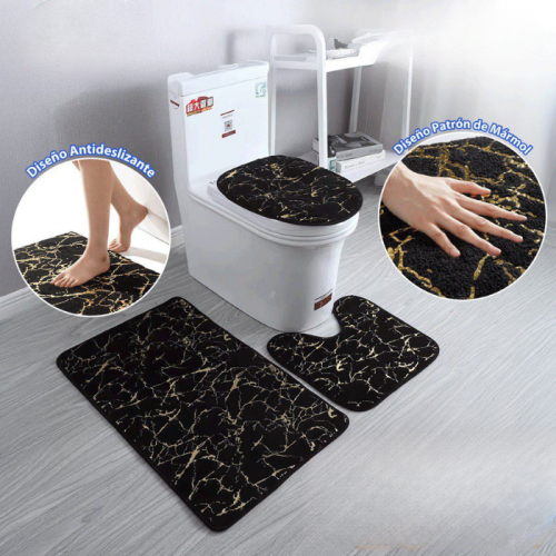 Set de Alfombras de Baño 3 Piezas