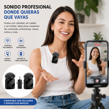 Micrófono Inalámbrico Profesional HD