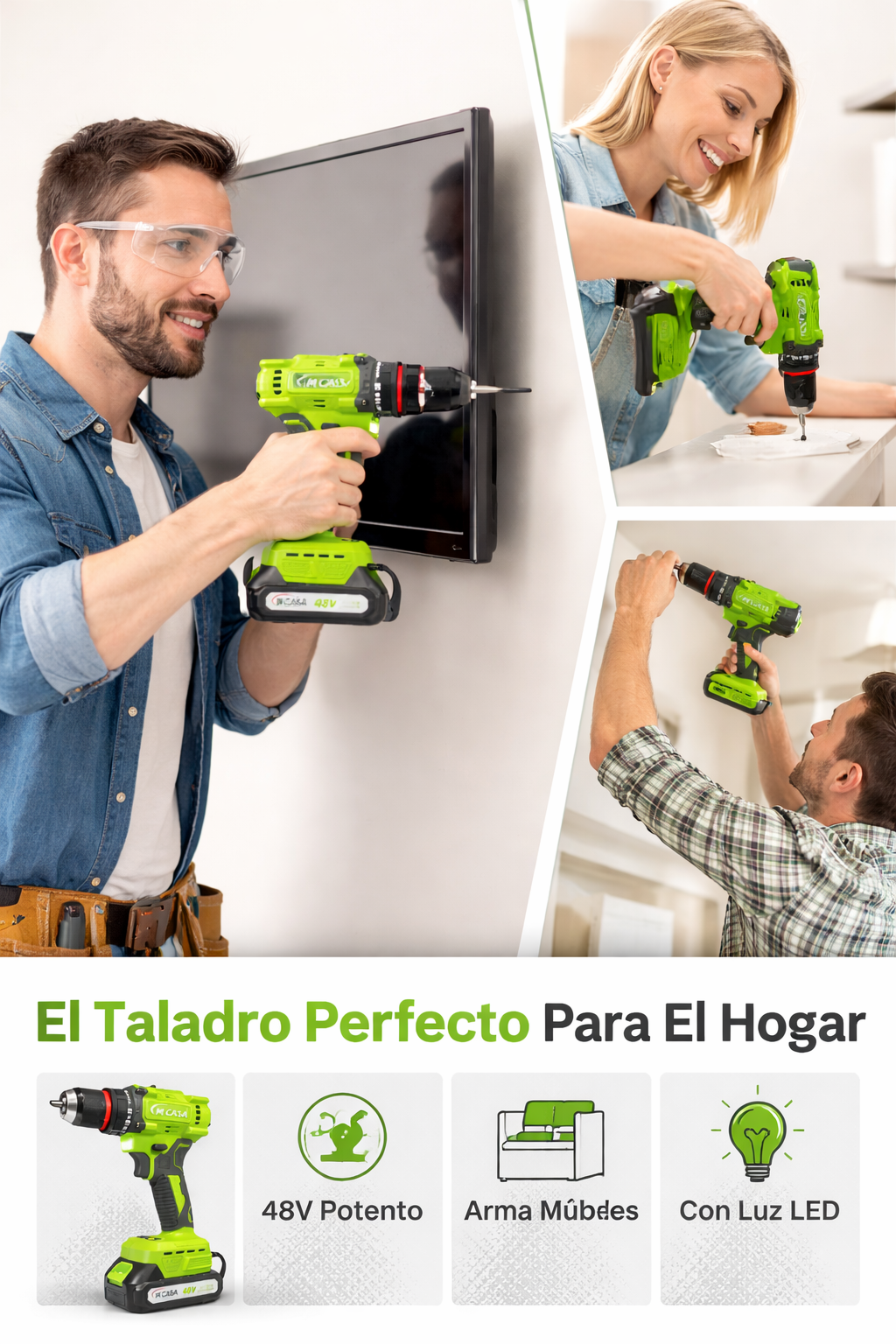 TALADRO A BATERIA DE 48 V ..POWER,