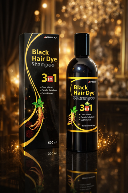 Shampoo Color Negro Instantáneo (3 en 1)