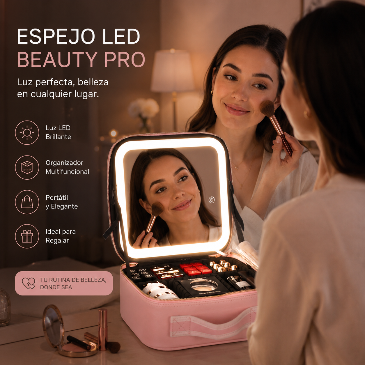 Organizador de Maquillaje con Luz Inteligente ✨