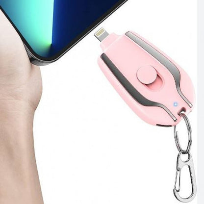 “ Mini Cargador Portátil Llaver0 para iPhone”¡Nunca Más Sin Batería!
