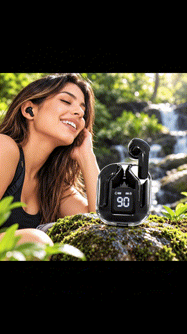 Audífonos Inalámbricos Bluetooth con Pantalla Digital LED