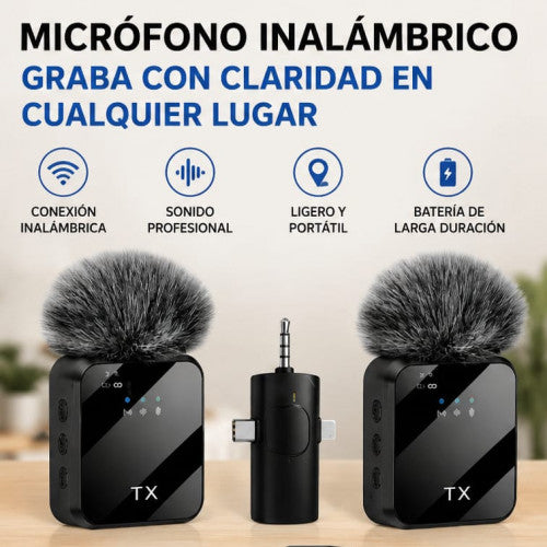 Micrófono Inalámbrico Profesional HD